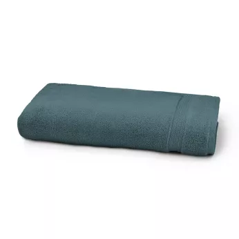 Drap de douche pur coton 550 g/m² uni bleu Elea petrole