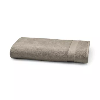 Serviette eponge pur coton 550 g/m² uni beige Elea chataignes