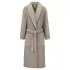Peignoir pur coton 420 g/m² uni beige Elea chataignes