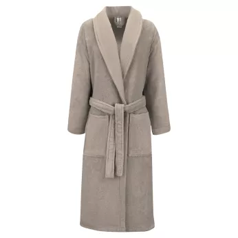 Bathrobe 100% cotton 420 gsm plain beige Elea chataignes