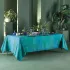 Tablecloth 100% cotton jacquard pattern green Mille rameaux emeraude