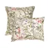 Taie d'oreiller satin de coton imprimé rose beige vert Prairie legere beige
