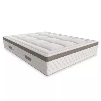 Matelas h30 hybride ressorts/visco confort ergonomique white Morphee creme