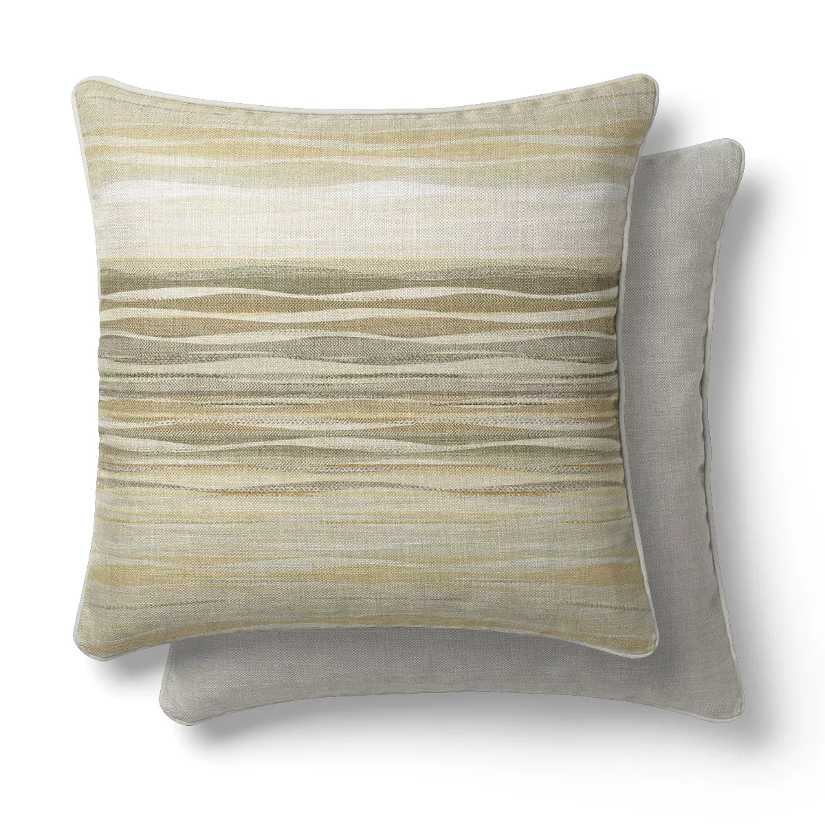 Cushion cover cotton sateen 115 gsm printed nude yellow Strates limoni