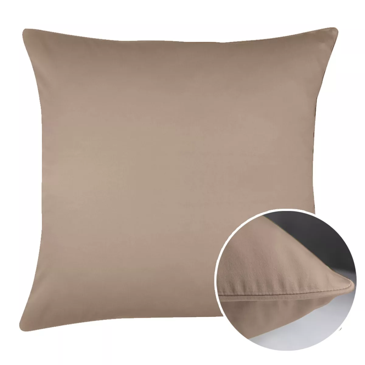 Pillowcase cotton sateen plain pink Ava uni rose fume