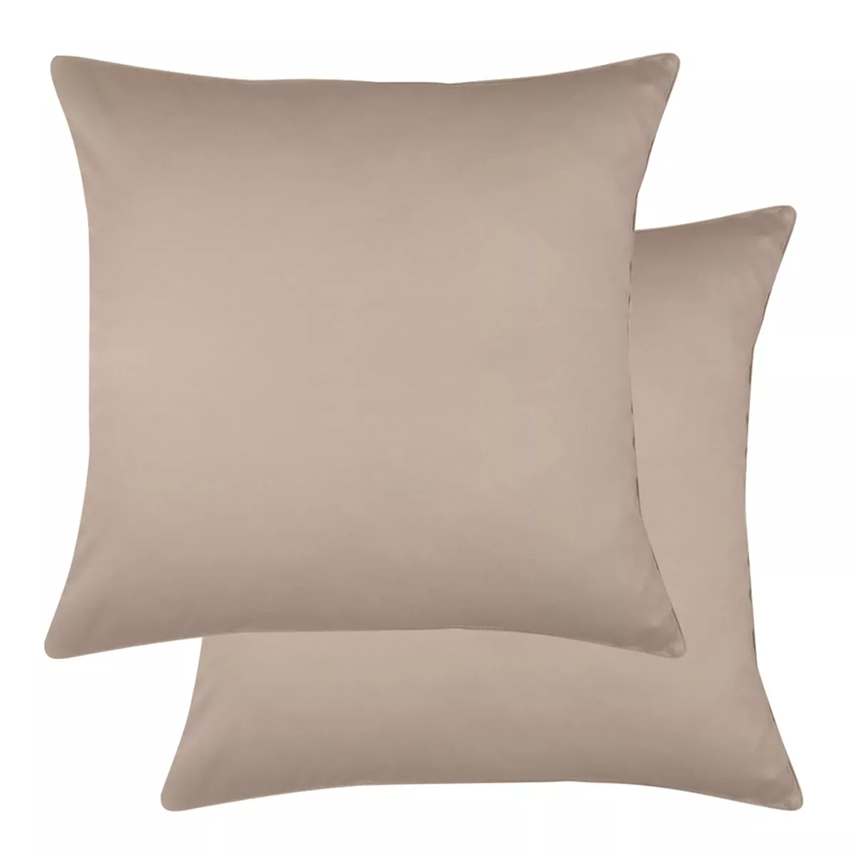2 pillowcases cotton sateen plain pink Ava uni rose fume