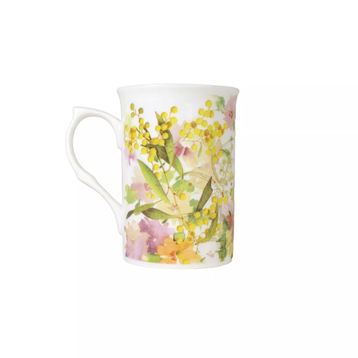 Mug divers bedruckt rosa gelb Mimosas floraison