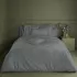 Bettbezug baumwollperkal uni anthrazit La percale francaise acier