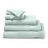 Linge de bain pur coton uni bleu Elea glacier