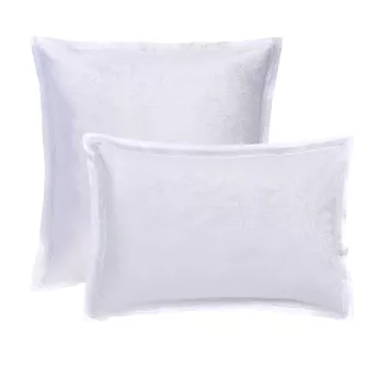 Kopfkissenbezug baumwollsatin jacquard-muster weiß Alexandria diamant