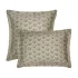 Kopfkissenbezug baumwollsatin bedruckt beige Eventails argile