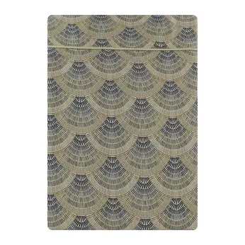Bettlaken baumwollsatin bedruckt beige Eventails argile