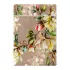 Drap plat satin de coton imprimé rose Magnolias rose fume