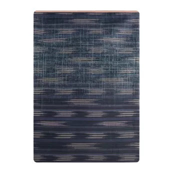 Drap plat satin de coton imprimé marine orange Mist nocturne