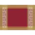 Set pur coton antitache motif jacquard rouge Alexandria rubis