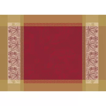 Tischset reine baumwolle fleckenschutz jacquard-muster rot Alexandria rubis