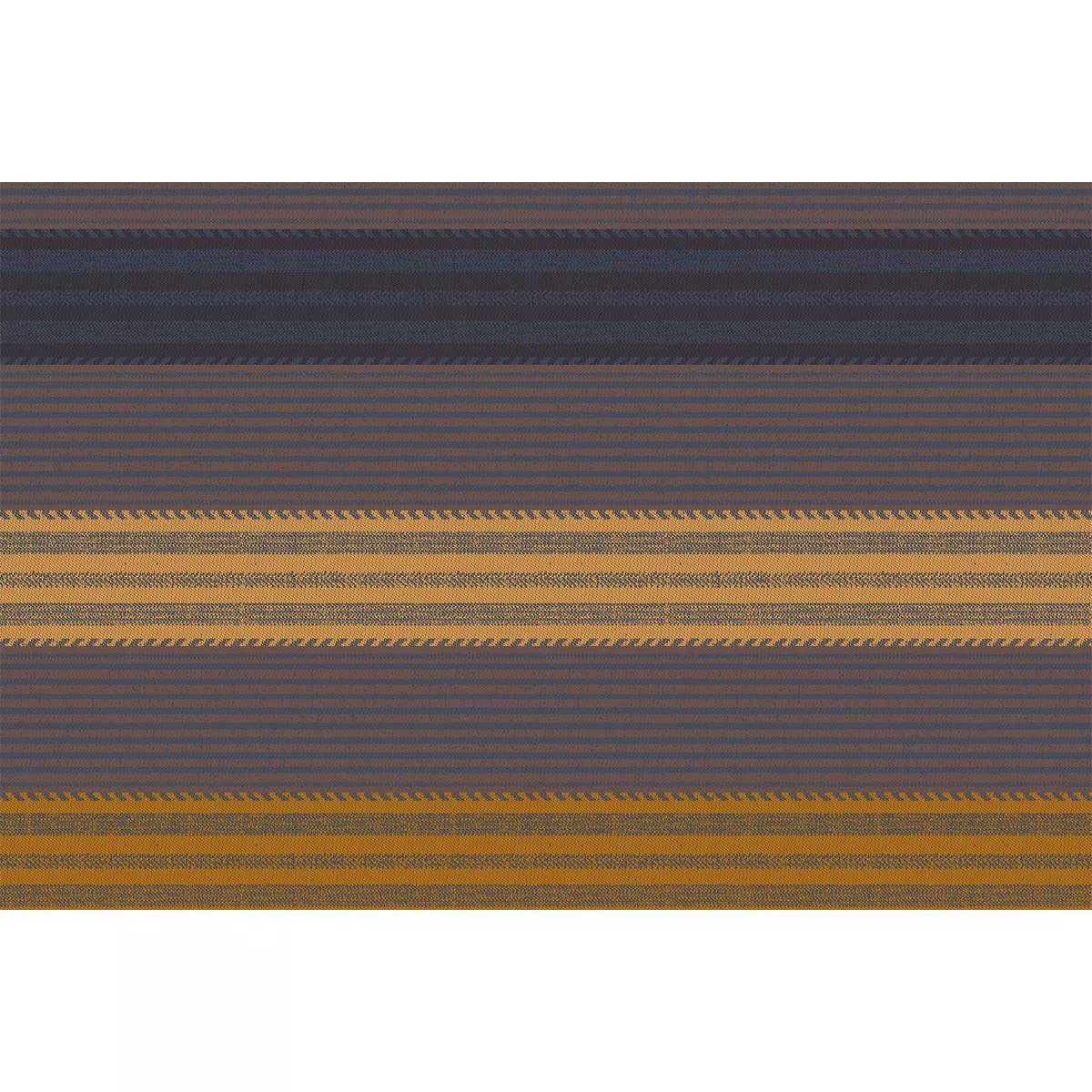 Tischset reine baumwolle beschichtet jacquard-muster kastanienbraun braun Mille bambous onyx