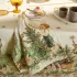 Napkin linen & cotton prewashed 150 gsm printed beige green Noel vintage dore