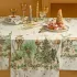 Tischläufer halbleinen vorgewaschen 150 g/m² bedruckt beige grün Noel vintage dore