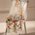 Table runner linen & cotton prewashed 150 gsm printed green red Piments doux caliente