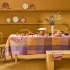 Tischwäsche set reine baumwolle jacquard-muster violett Mille ecossais velvet
