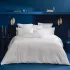 Bed set cotton sateen jacquard pattern white Alexandria diamant