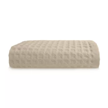 Shower towel 100% cotton 240 gsm waffle beige Detente naturel