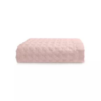 Bath towel 100% cotton 240 gsm waffle pink Detente rose poudre