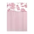 Drap plat percale de coton imprimé bordeaux Poesie rosso