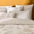 Taie d'oreiller percale de coton 115 g/m² imprimé beige Poesie naturel