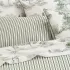 Drap plat percale de coton imprimé vert Poesie verde