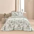 Housse de couette percale de coton imprimé vert Poesie verde