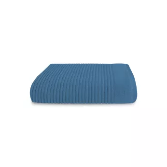 Serviette eponge pur coton 575 g/m² uni bleu Vitae denim