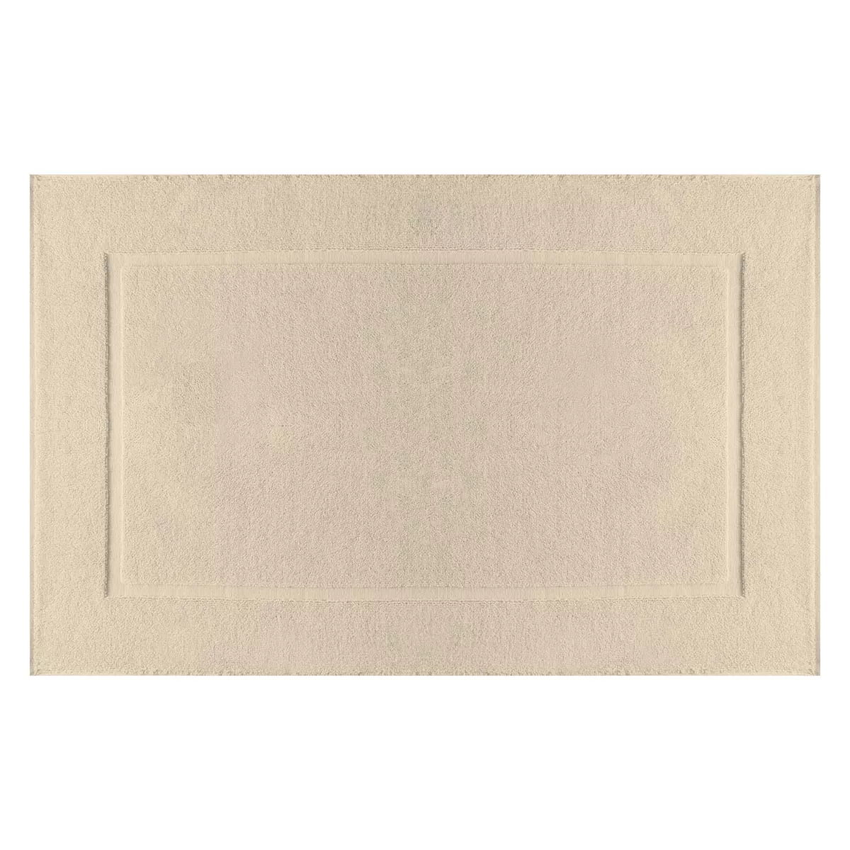 Tapis de bain pur coton 850 g/m² uni beige Vitae stone