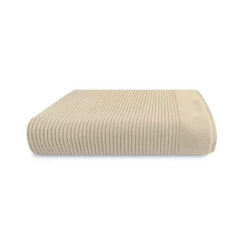 Drap de douche pur coton 575 g/m² uni beige Vitae stone
