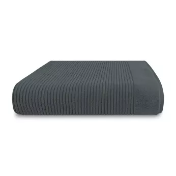 Bath towel 100% cotton 575 gsm plain anthracite Vitae titane