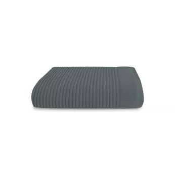Serviette eponge pur coton 575 g/m² uni anthracite Vitae titane