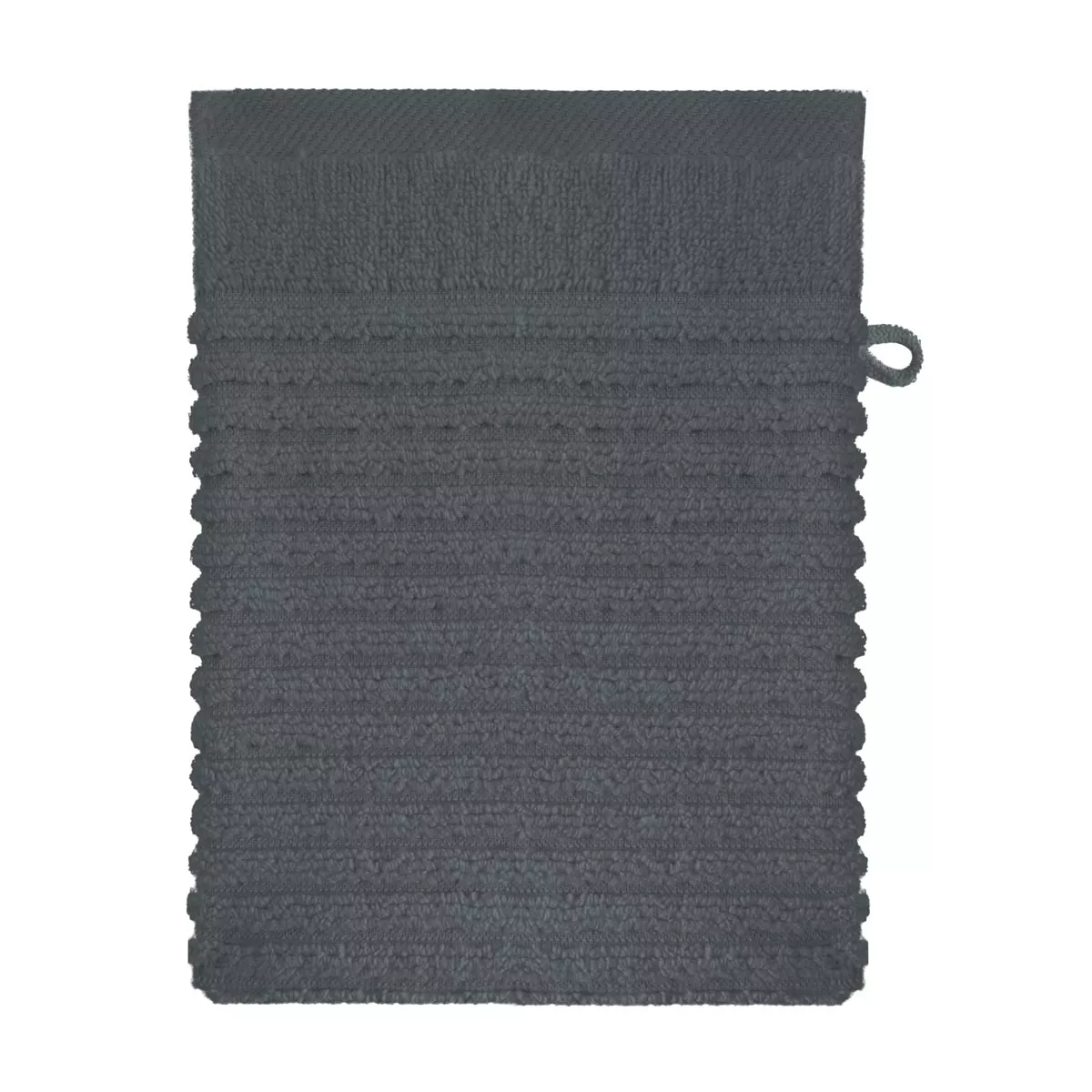 Gant de toilette pur coton 575 g/m² uni anthracite Vitae titane