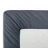 Split topper spannbettlaken baumwollperkal uni blau La percale francaise bleu