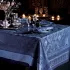 Tischwäsche set baumwollmischung fleckenschutz jacquard-muster blau Persina crepuscule