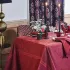 Linge de table pur coton motif jacquard bordeaux Cassandre grenat