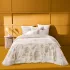 Parure de lit percale de coton imprimé beige Poesie naturel