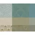 Set pur coton enduit motif jacquard bleu beige Mille zen ecume