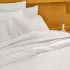 Drap plat satin de coton motif jacquard blanc Allegria neige