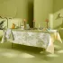 Linge de table pur coton antitache motif jacquard vert Le sud vert