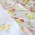 Drap plat percale de coton lavé 115 g/m² imprimé rose vert Souffle fleuri printemps