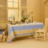 Tischdecke reine baumwolle 220 g/m² jacquard-muster blau gelb Mille citrons provence