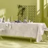 Tablecloth 100% cotton 220 gsm jacquard pattern beige Mille esprit jardins chanvre