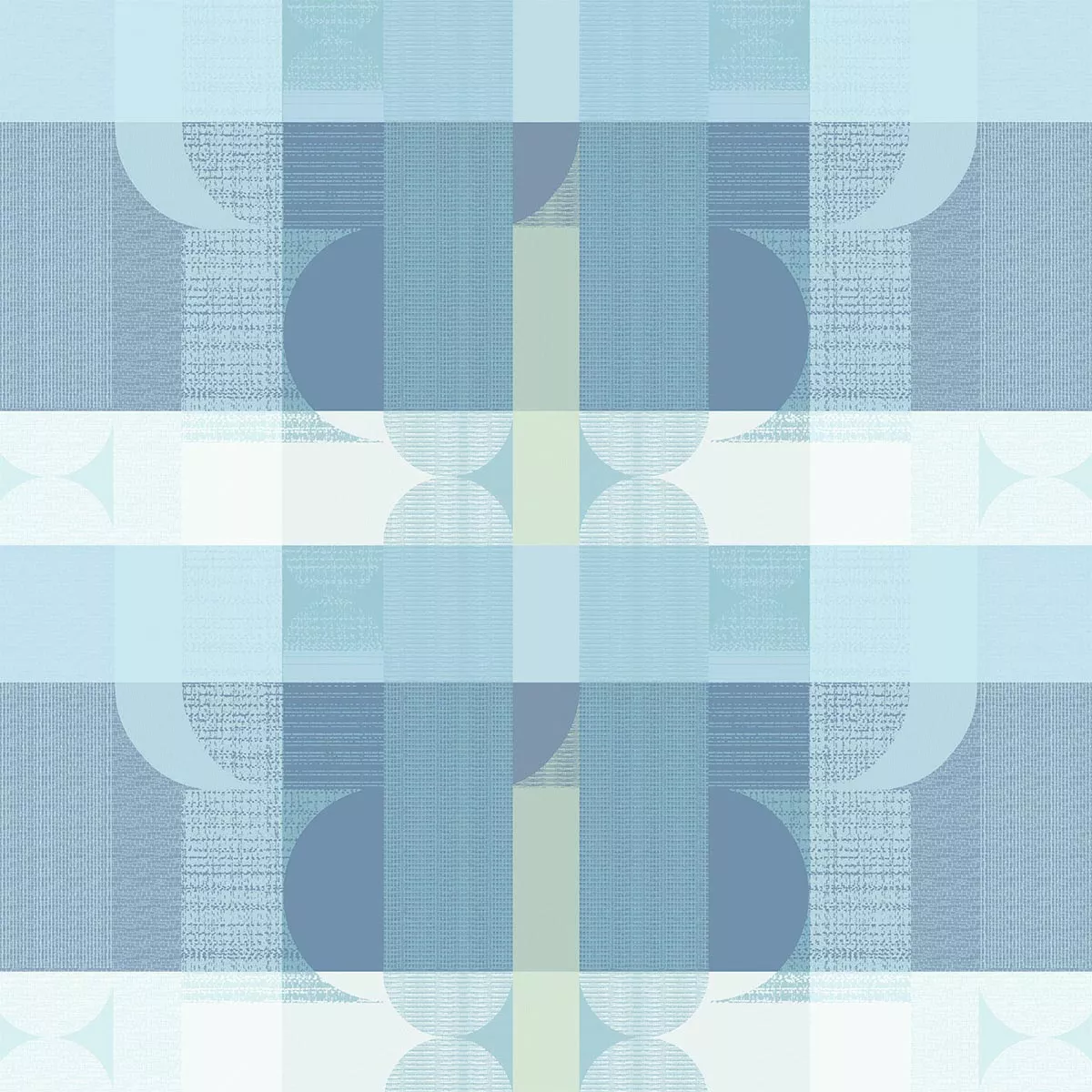 Custom made tablecloth 100% cotton coated 220 gsm jacquard pattern green blue Mille textures bleu