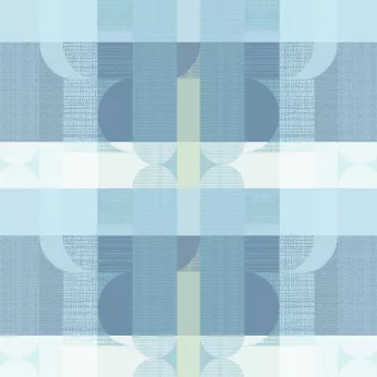 Nappe sur mesure pur coton 220 g/m² motif jacquard bleu vert Mille textures bleu